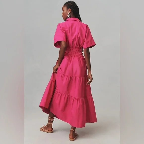 NWT Anthropologie The Somerset Maxi Dress Size XL Pink Z493 - Picture 2 of 6